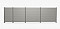Zaslon za zasebnost 180 cm (siva kvarčna kovina) - različne dolžine