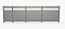 Paravan za zasebnost akril 180 cm (siva kvarčna kovina) - različne dolžine