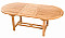 Ovalna vrtna miza SANTIAGO 160/210 x 100 cm (tik)