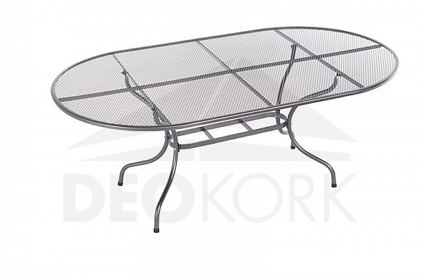 Ovalna kovinska miza 190 x 105 cm