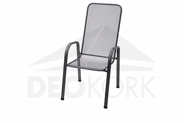 Kovinski stol (fotelj) Saga visok
