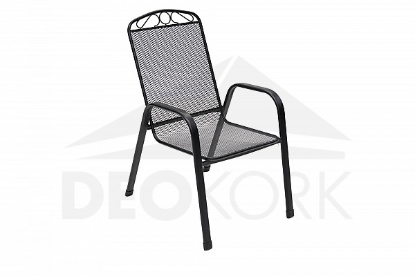 Kovinski stol GREY (črn)