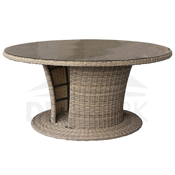 Jedilna miza iz ratana BORNEO LUXURY premer 160 cm (rjava)