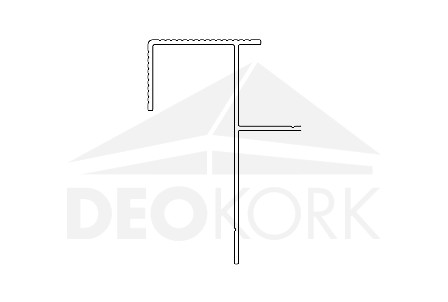 Zaključni aluminijasti profil za stopnice tip S 9337, 25x40x6000 mm, TWINSON
