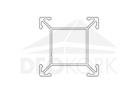 CLICK SYTÉM Osnovni aluminijasti profil 4S 9235, 50x50x6000 mm, TWINSON