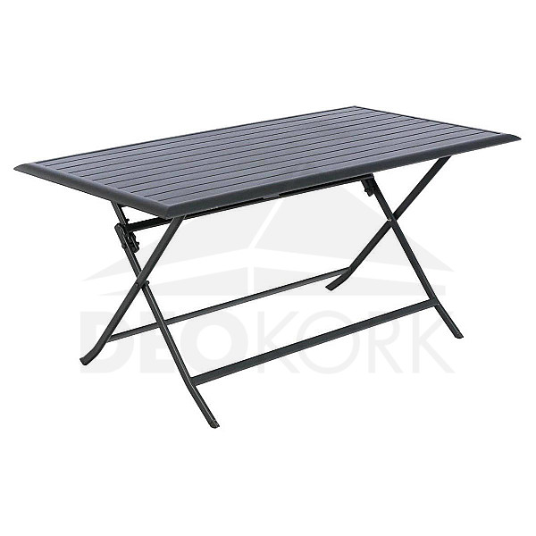 Aluminijasta zložljiva miza VIRGINIA 150x80 cm (antracit)