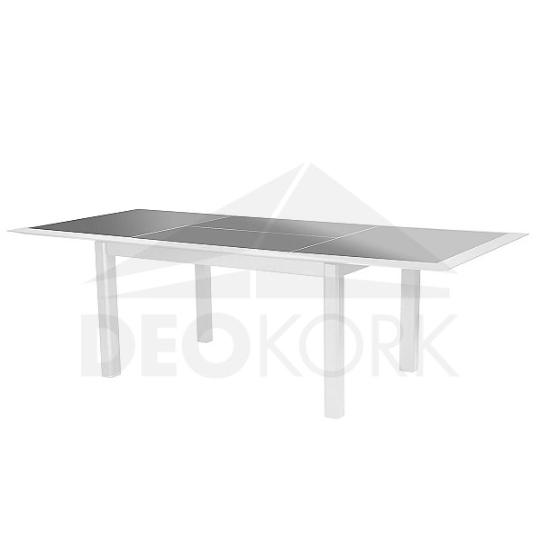 Aluminijasta miza VERMONT 216/316 cm (bela)