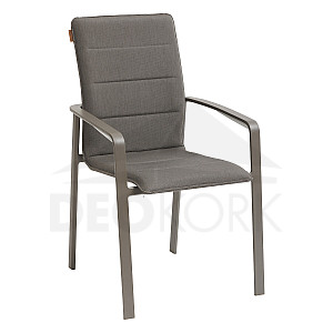 Aluminijast fotelj CAPRI (sivo-rjav)