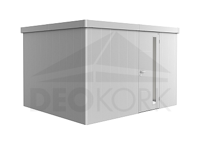 Vrtna hiška BIOHORT Neo 3D 384 × 292 cm (srebrna metalik)