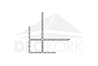 Univerzalni kotni aluminijasti profil 9566, 50x50x3000 mm, TWINSON O-WALL
