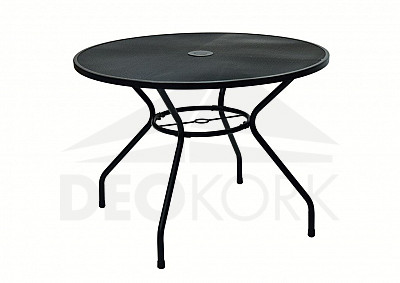 Kovinska miza TAMPA ø 106 cm (črna)