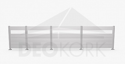 Akrilni zaslon za zasebnost 135 cm (srebrno kovinski) - različne dolžine