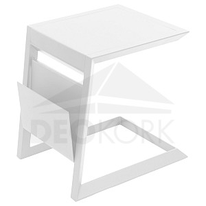 Kovinska stranska mizica LISBON (bela)