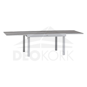 Aluminijasta miza VALENCIA 135/270 cm (bela)