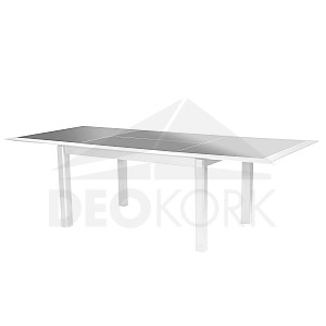 Aluminijasta miza VERMONT 160/254 cm (bela)