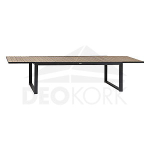 Aluminijasta jedilna miza EMPERIA 220/340x110 cm