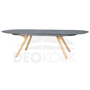Aluminijasta jedilna miza BOLZANO 162/280x110 cm