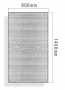 Miza iz ratana 140 x 80 cm SEVILLA (siva)