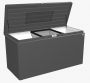 Dizajnersko namenska škatla LoungeBox (temno siva kovinska)