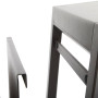 Kovinska stranska mizica LISBON (sivo-rjava)