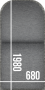 Nastavljiv ležalnik iz ratana vklj. oblazinjenje 198 x 68 cm BORNEO LUXURY (sivo)