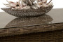 Raztegljiva jedilna/odlagalna miza iz ratana 150 x 80 cm BORNEO LUXURY (rjava)