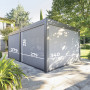 Vrtna aluminijasta paviljon električna MEGAN 6x3,6 m (grafit)