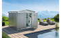 Vrtna hiška BIOHORT Panorama P3 duo 273 × 238 cm (srebrna kovinska)