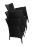 MODENA zložljiv fotelj iz ratana z blazino (črn)