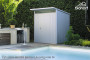 Vrtna hiška BIOHORT Avantgarde A1 180 × 180 cm (srebrna kovinska)