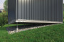 Vrtna hiška BIOHORT Highline H1 duo 275 × 155 cm (siva kvarčna kovina)
